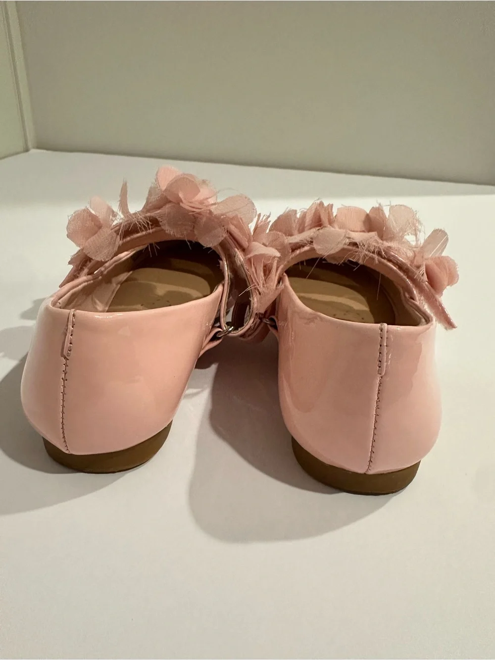 Copper Key Girls Blossom Chiffon Floral Mary Jane Shoes Blush Size 11